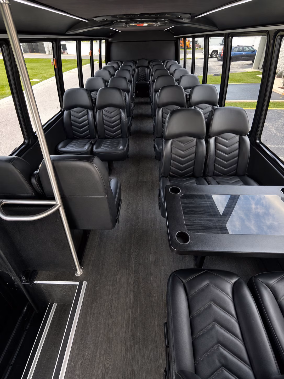 lexington 18 passenger minibus inside
