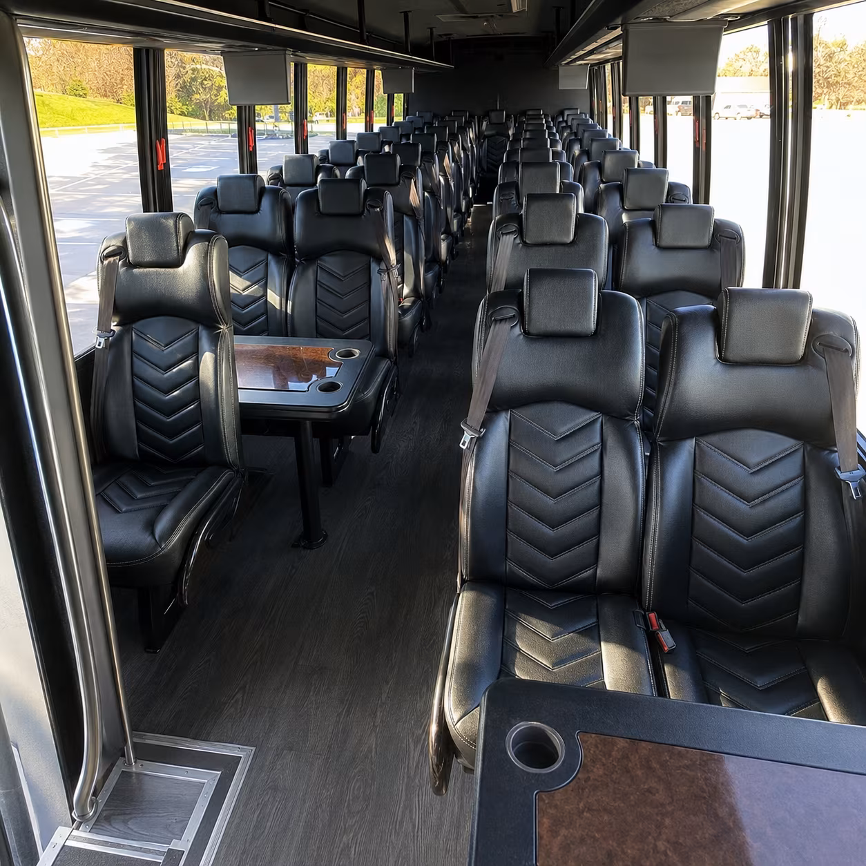 lexington 25 passenger minibus inside
