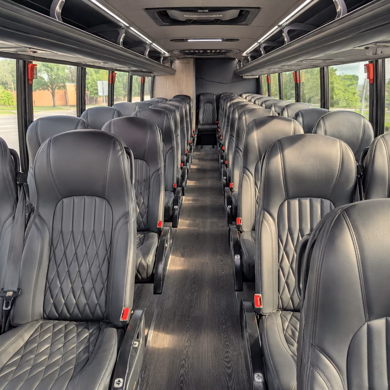 lexington 25 passenger minibus interior
