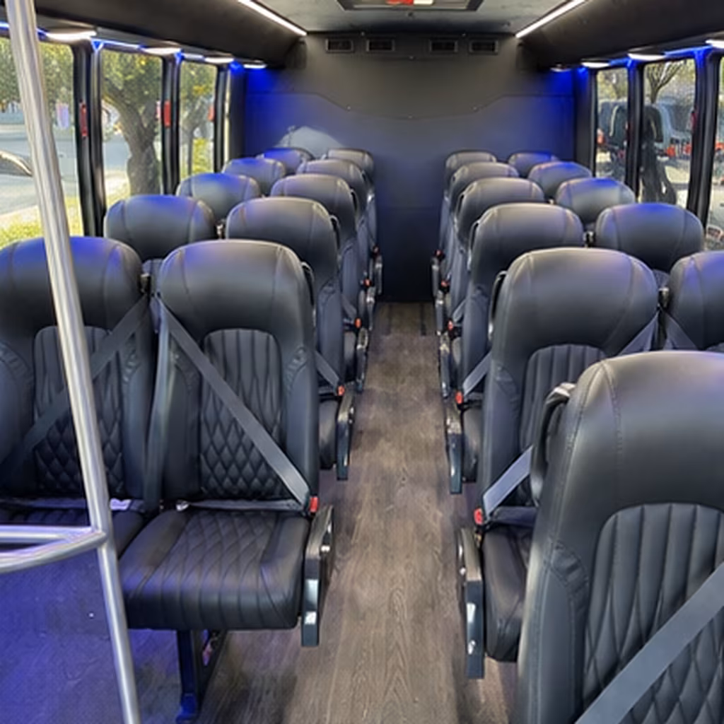 lexington 28 passenger minibus inside