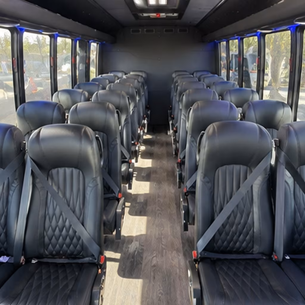 lexington 28 passenger minibus interior