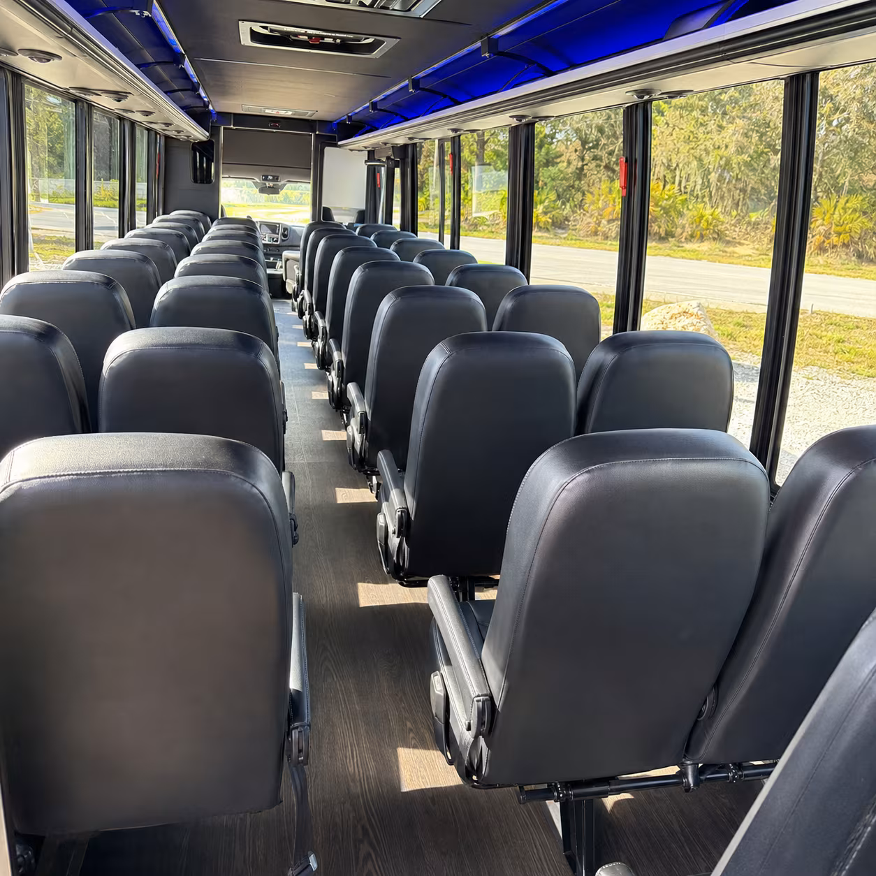 lexington 35 passenger minibus inside