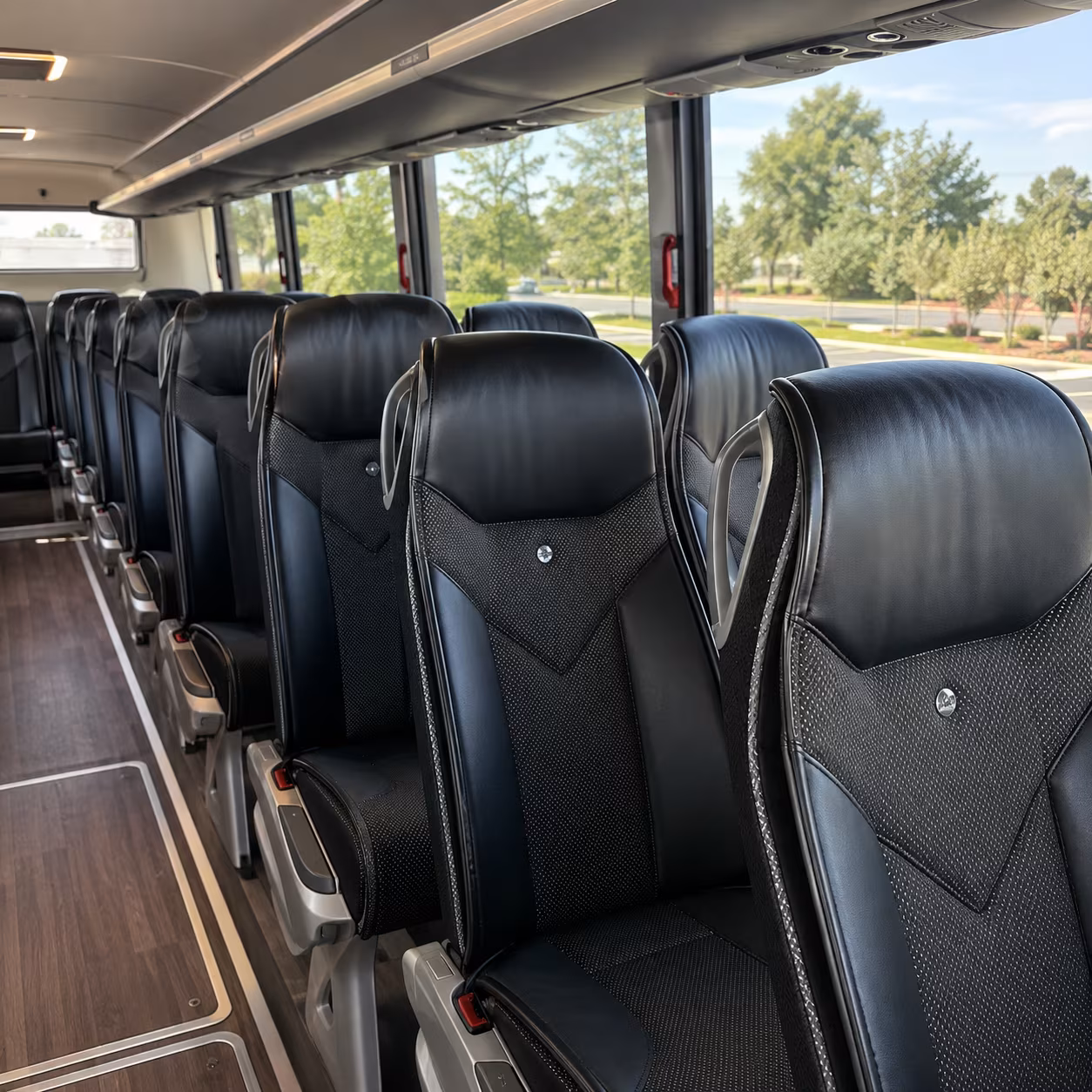 lexington 45 passenger charter bus interior