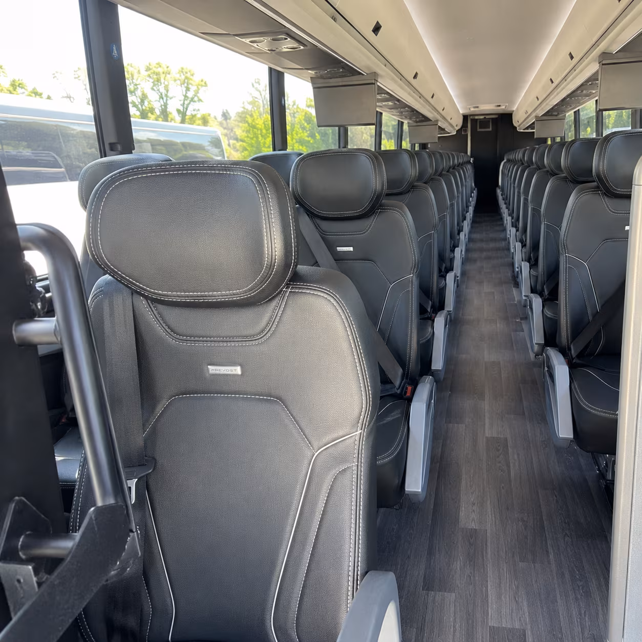 lexington 47 passenger charter bus interior