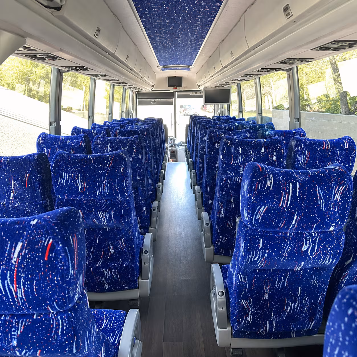 lexington 50 passenger charter bus interior