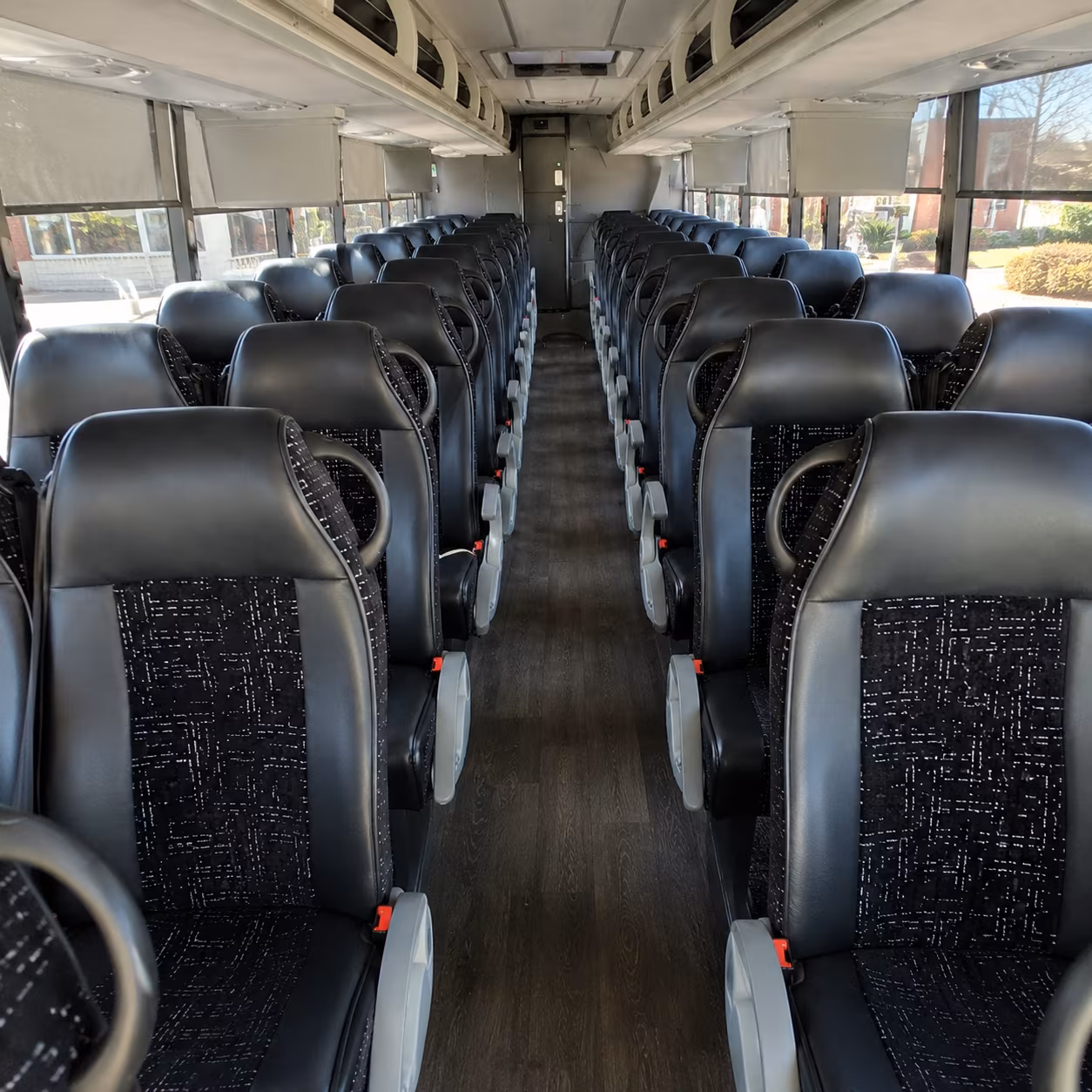 lexington 54 passenger charter bus inside