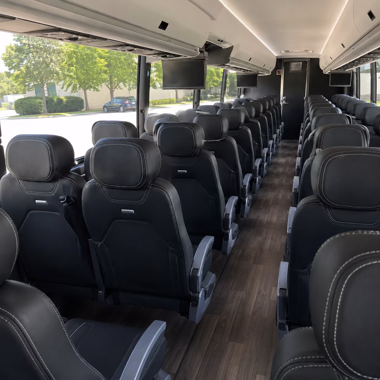 lexington 56 passenger charter bus interior